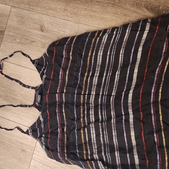 Armani Exchange Striped Black Sleeveless Top - Picture 3 of 4